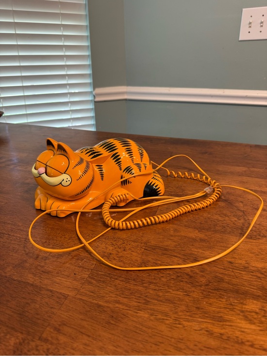 Tyco Other - Vintage 1980s Tyco Garfield Landline Telephone Cat Phone Eyes Open Close TESTED